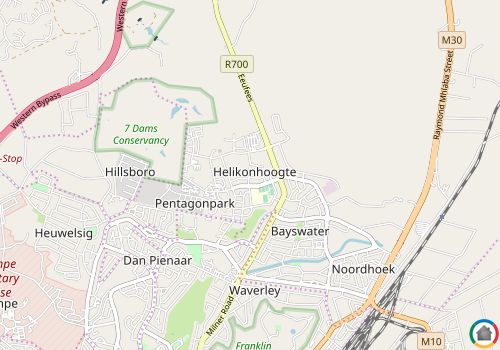 Map location of Helicon Heights