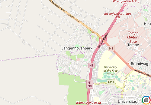 Map location of Langenhoven Park