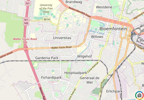 Map location of Wilgehof