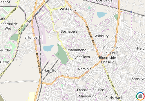 Map location of Phahameng