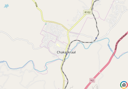 Map location of Shakaskraal
