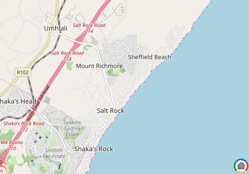 Map location of Salt Rock