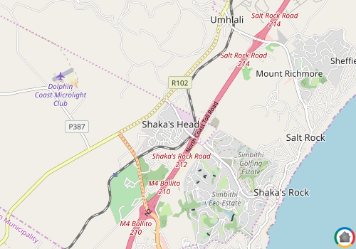 Map location of Shakas Head