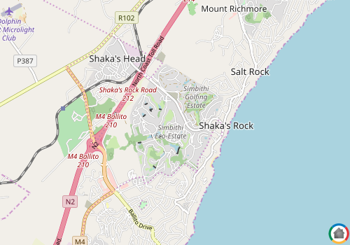 Map location of Simbithi Eco Estate