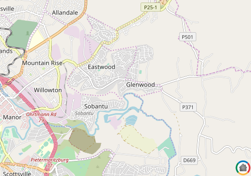 Map location of Glenwood