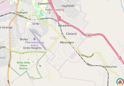Map location of Mkondeni
