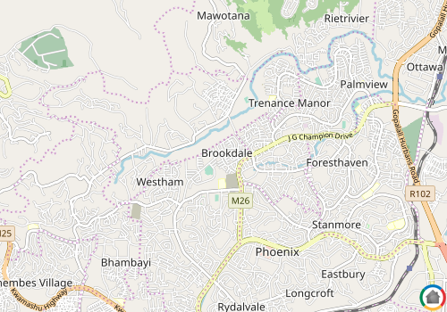 Map location of Brookdale