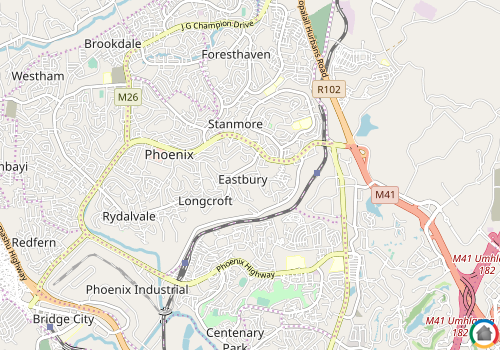 Map location of Eastbury