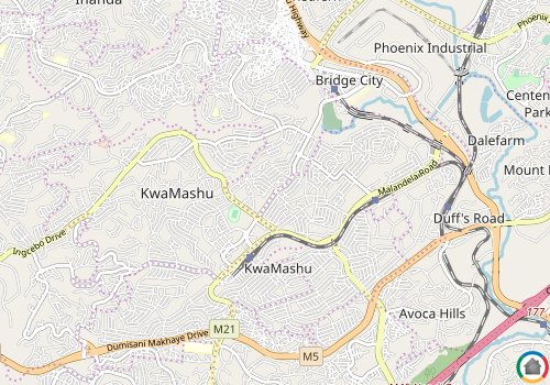 Map location of KwaMashu