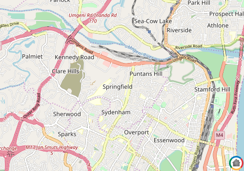 Map location of Springfield - DBN