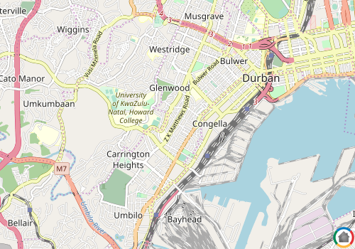 Map location of Glenwood - DBN