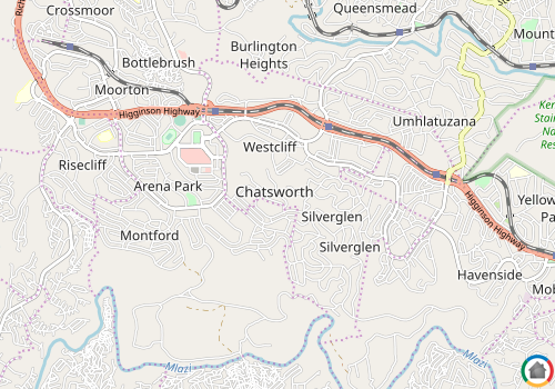 Map location of Chatsworth - KZN