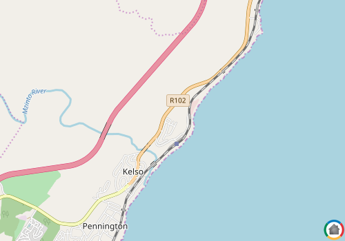 Map location of Kelso