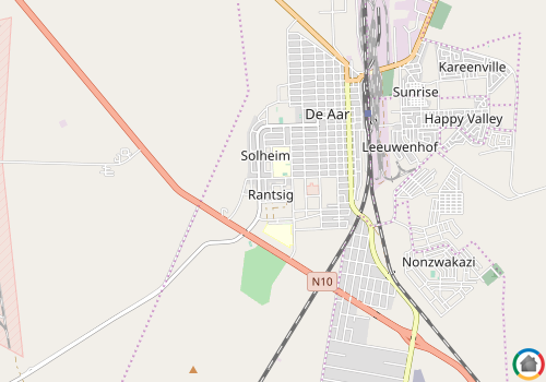 Map location of De Aar