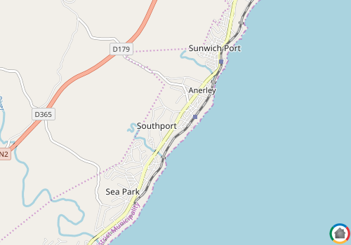 Map location of Southport