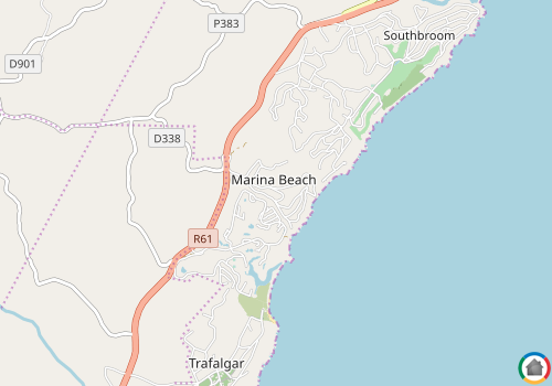 Map location of Marina Beach