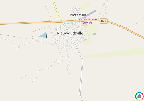 Map location of Nieuwoudtville