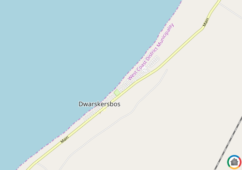 Map location of Dwarskersbos