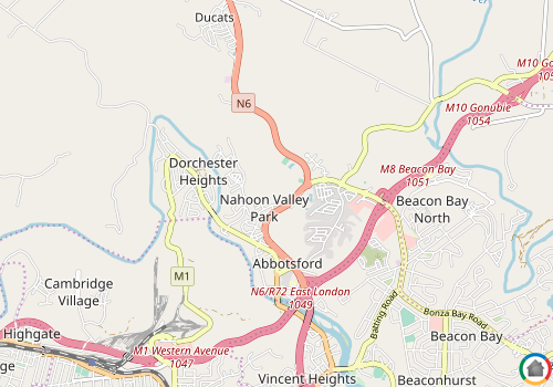 Map location of Nahoon Valley Park