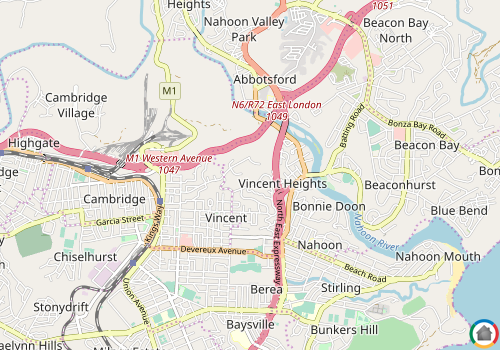 Map location of Vincent Heights