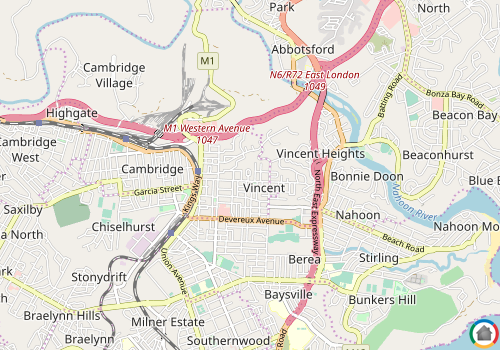Map location of Vincent