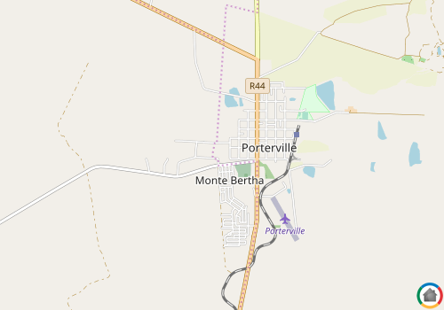 Map location of Porterville