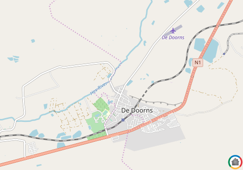 Map location of De Doorns