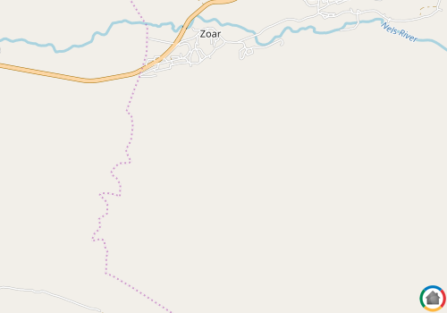 Map location of Zoar
