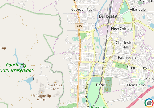 Map location of Paarl