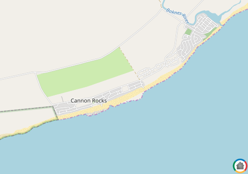 Map location of Cannon Rocks