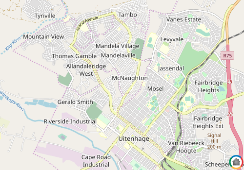 Map location of McNaughton