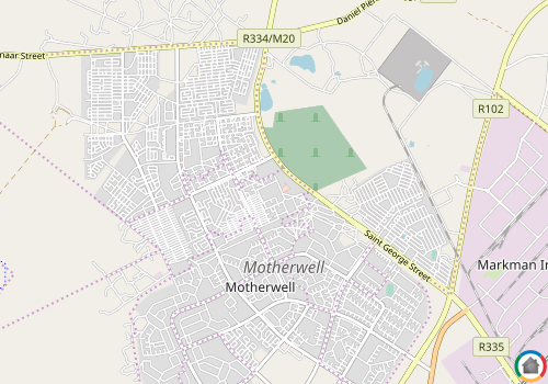 Map location of Motherwell 10