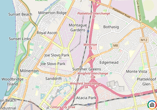 Map location of Milnerton