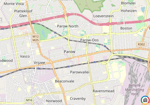 Map location of Parow Central
