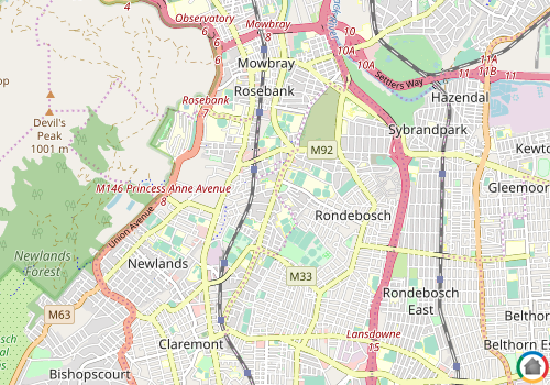 Map location of Rondebosch  