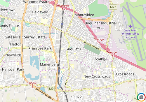 Map location of Guguletu