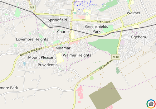 Map location of Walmer Heights