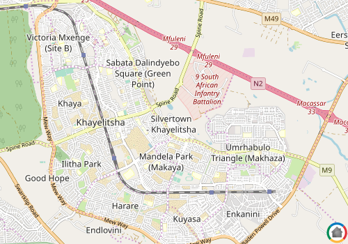 Map location of Khayelitsha