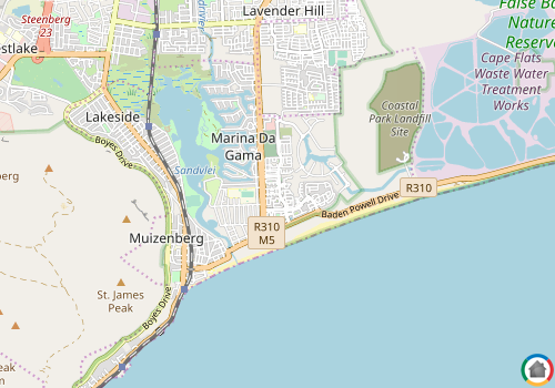 Map location of Costa Da Gama